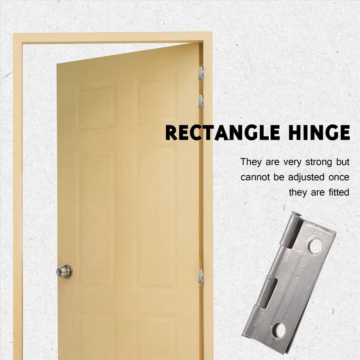A20I Rectangle Folding Closet Cabinet Door Hinge Hardware 1.5inch 10 Pcs