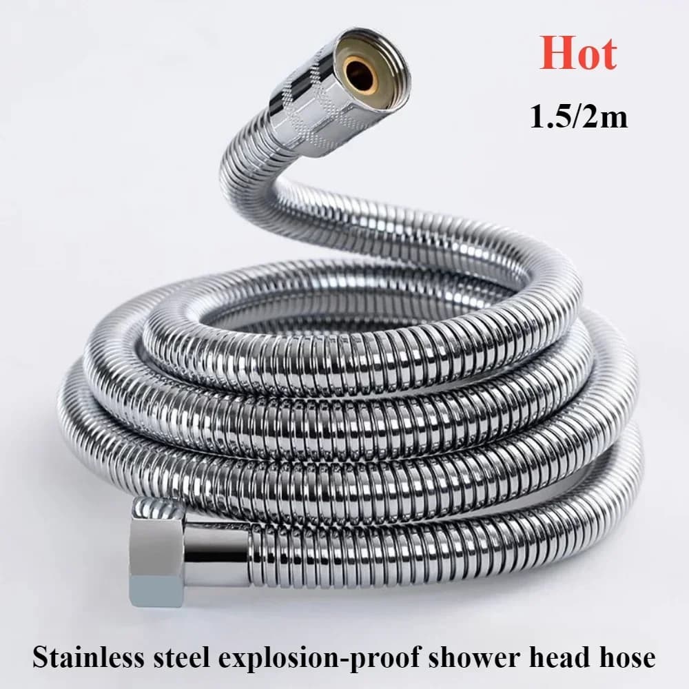 Accessories for shower hoses Extensions Garden hoses Pipe 304 SUS Pulling water Black/Silver Flexible Bathroom Long stretching hoses House
