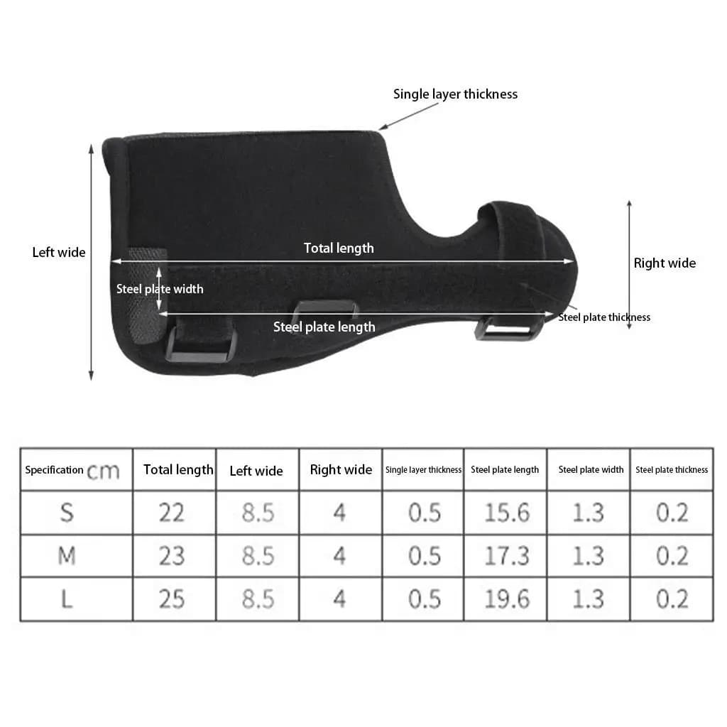 Supporto per Polso e Braccio con Tendina in Alluminio per Lesioni Sportive e Tendinite