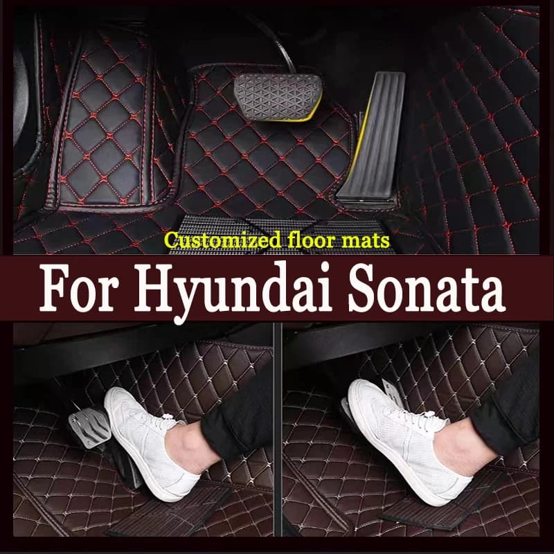 Tappetini auto Per Hyundai Sonata DN8 MK8 2020 2021 2022 Parti Interni Auto Tappetino di Lusso Tappeto In Pelle Set Tappeto Accessori Auto