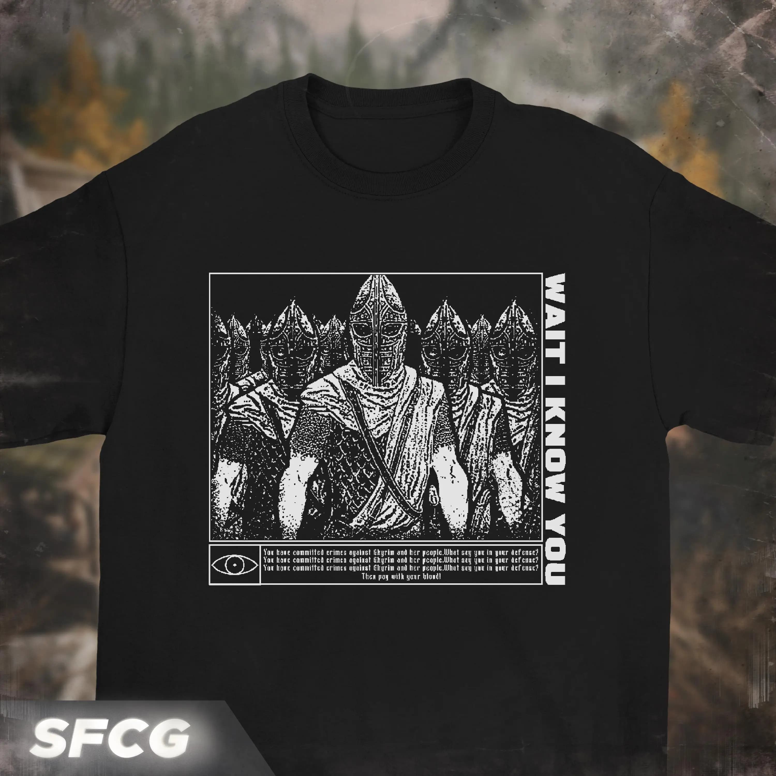 Espere, sai che tu. T-shirt a tema "The Elder Scrolls V: Skyrim" (unisex) T-shirt casual con motivo stampato
