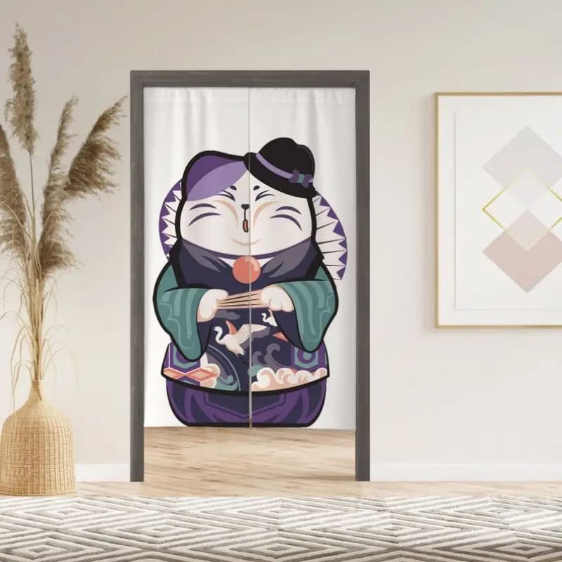 VIKAMA Tenda Noren con stampa artistica a forma di balena, per ristorante, bar, ingresso, semitenda, camera da letto, cucina, corridoio, divisorio, decorazione per la casa