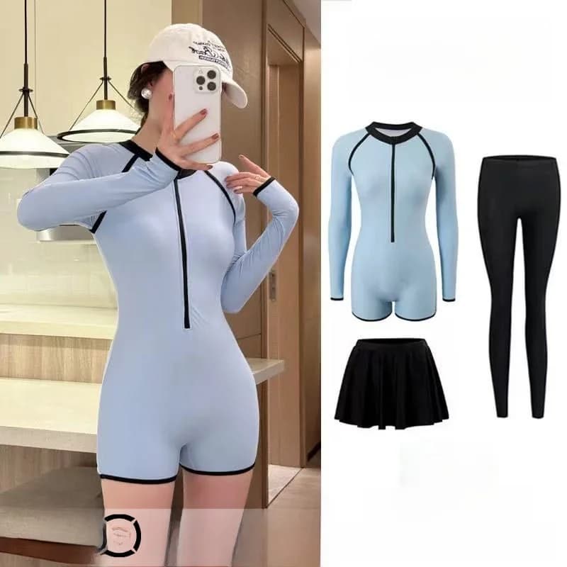 Nuovo Costume da Bagno Intero Modellante da Donna 2025 a Maniche Lunghe per Surf, Snorkeling e Immersioni - Anti Meduse