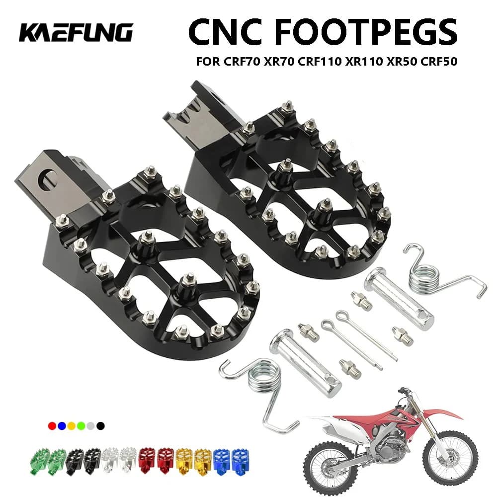 Pedane Moto CNC Universali per HONDA CRF XR 50 70 110 M2R SDG DHZ SSR KAYO Pit Bike, Poggiapiedi Colorati per Modifiche Moto
