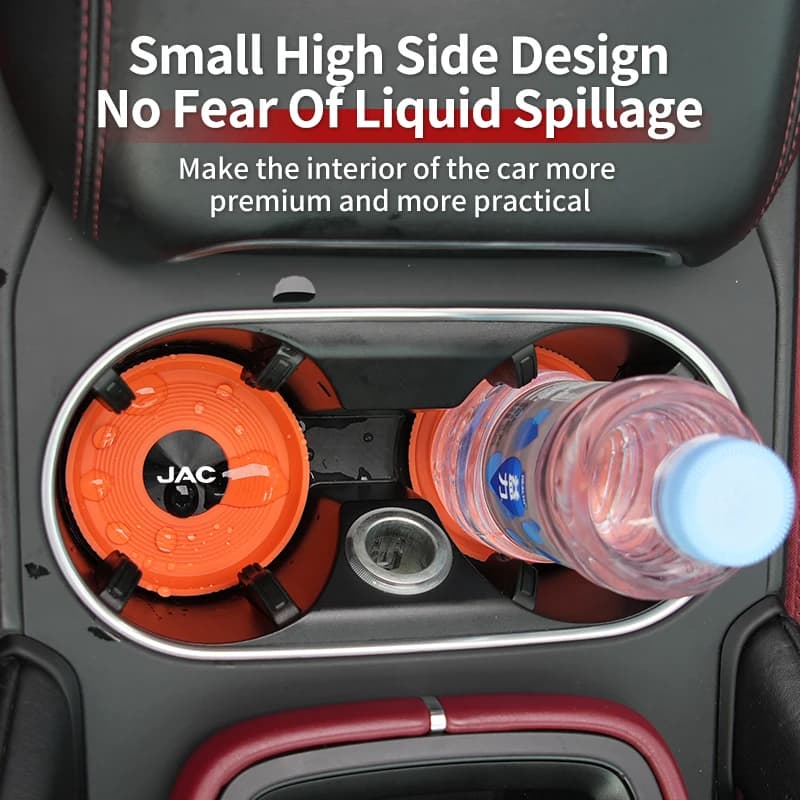 2pcs Car Silicone Water Coasters Drink Pad Water Cup Mat Auto Accessories For JAC Refine J3 J4 J7 JS3 JS4 KR1 S2 S3 S4 S5 S7