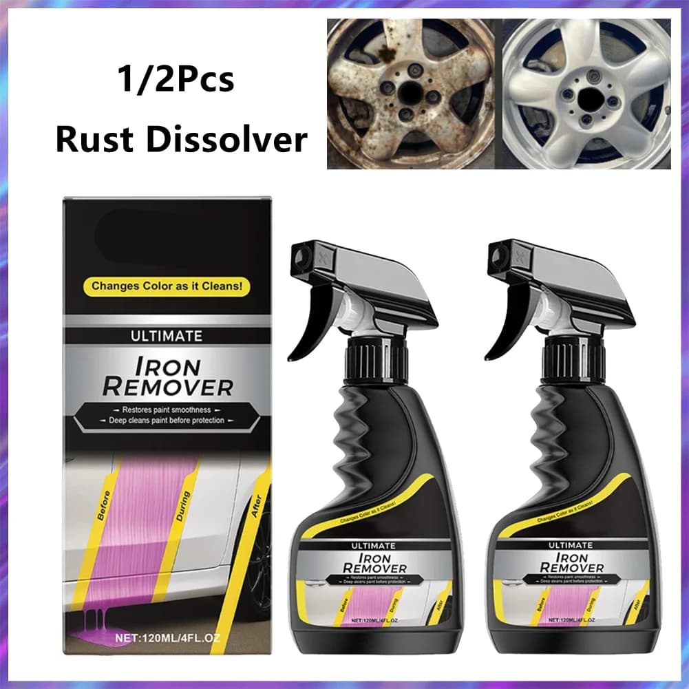 1/2X Auto Wheel Hub Car Care Auto Shoe Removal Shoe Tube Quickly clean Metal Iron Rugs Derusting Spray Prowder Macchia Removal Agent