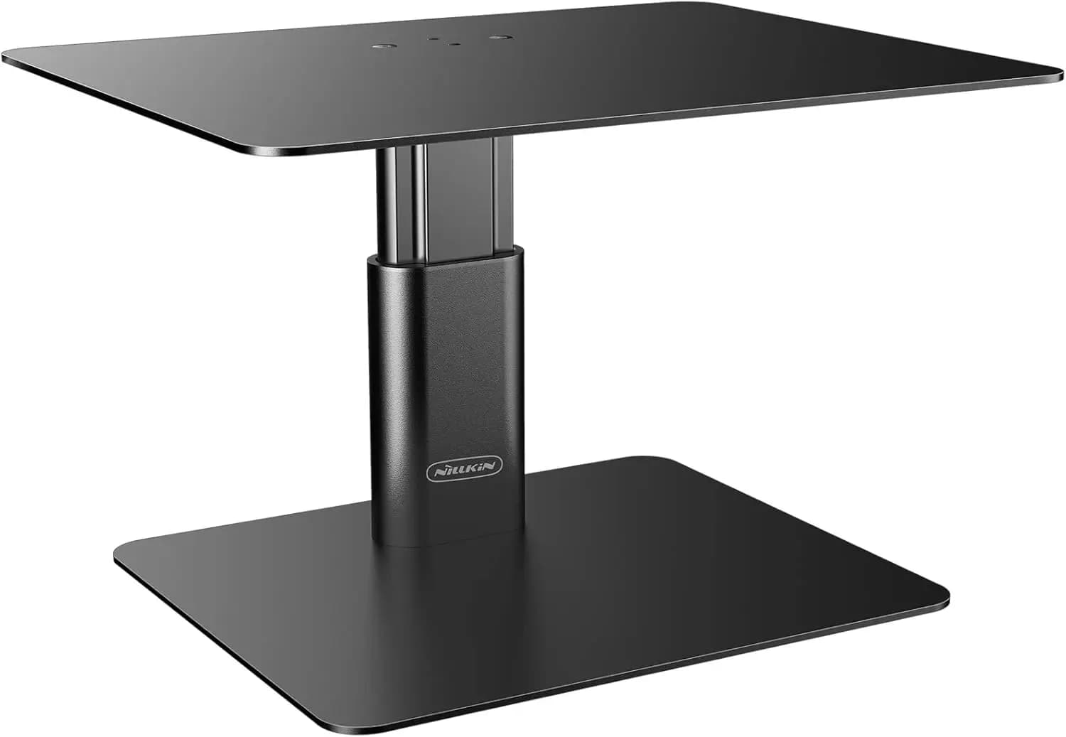 Supporto per Monitor Regolabile da Scrivania, Rialzo Ergonomico in Alluminio per Computer, Compatibile con iMac Dell HP Lenovo, Nero