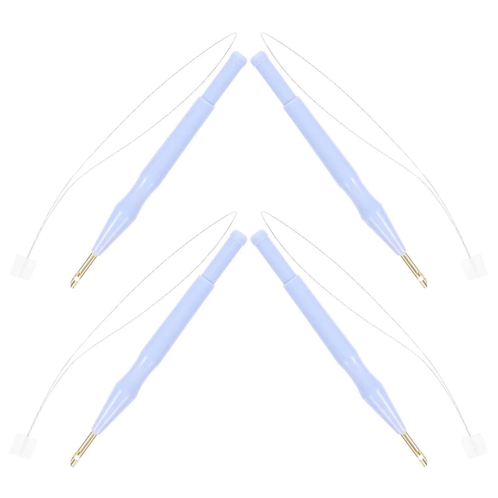 Set di 4 Punch Needle Regolabili per Ricamo, Strumento per Lavori Fai-da-Te su Tessuti, Carta e Accessori per Cucito, Kit Artigianale