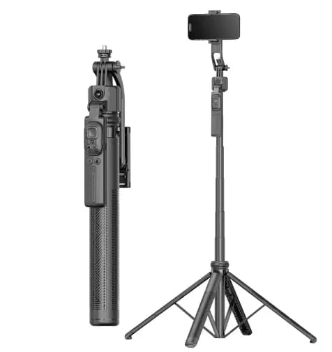 Bastone per selfie mobile C17 | Gimbal retrattile intelligente con IA e stabilizzazione anti-vibrazione