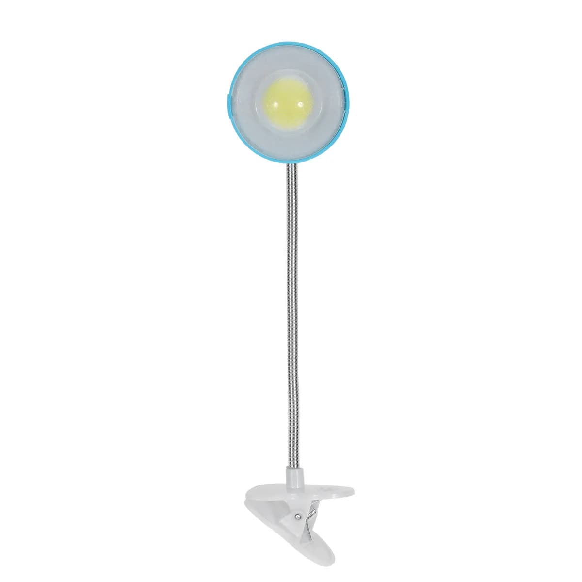 3W LED Reading Lamp Blue for Eye Care, Desk Light with Clip for Children Study, Portable Light Foldable for Night Reading