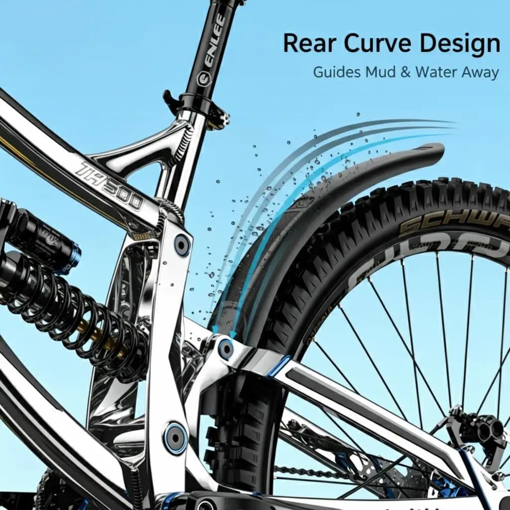 1/2 Pezzi Parafango Rigido Universale Anteriore Posteriore per Bici MTB Bici da Strada Protezione Ruota Accessori Ciclismo