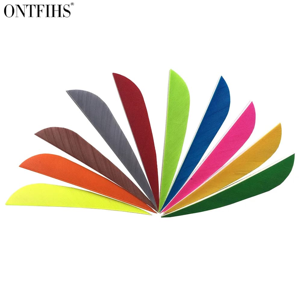 100Pcs ONTFIHS 3 Inch Arrow Feathers Water Drop Archery Hunting And Shooting Fletches Fletching