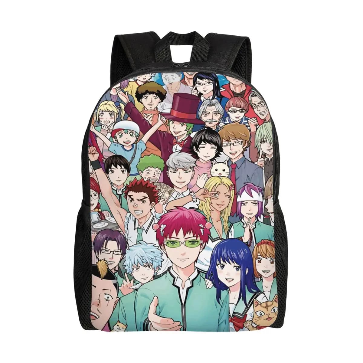 Custom Classic Travel Backpack S-Saikies K Comics for Men and Women, School Computer Bag, University Students Backpack With Cartoon