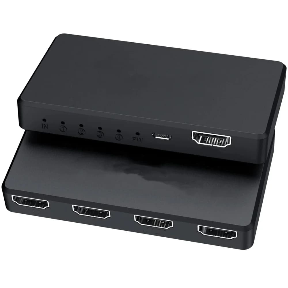 HD 4K Video Switcher HDMI-Compatible Cable Adapter 1x4 Hub For PS4 Laptop Monitor TV Box Projector