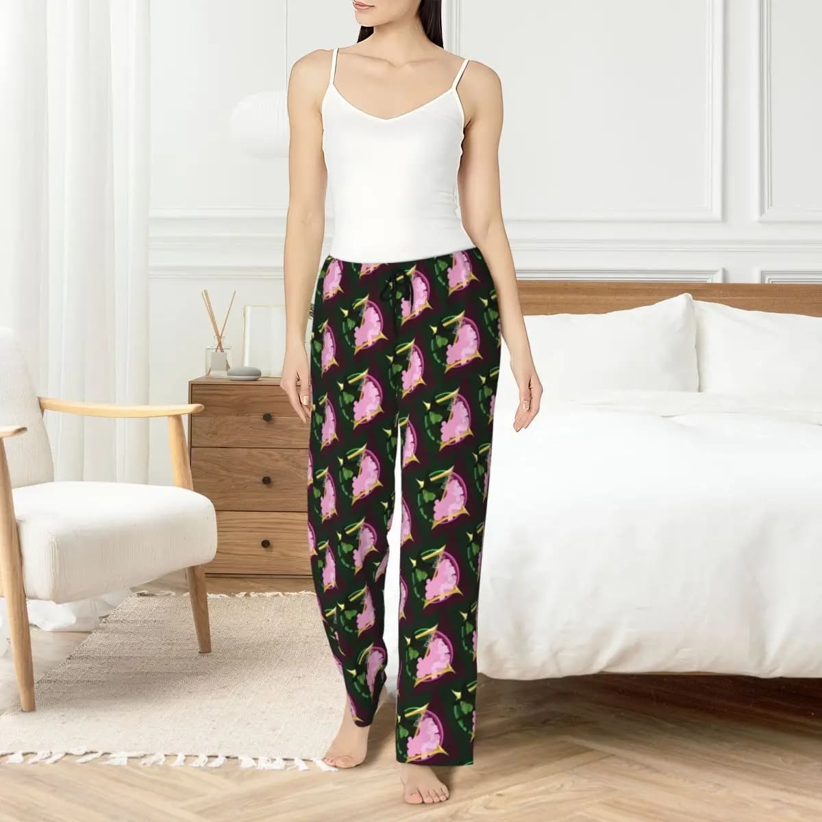 Personalized Pants of Musical Wicked for Women, Elasticized Nightwear with Pockets