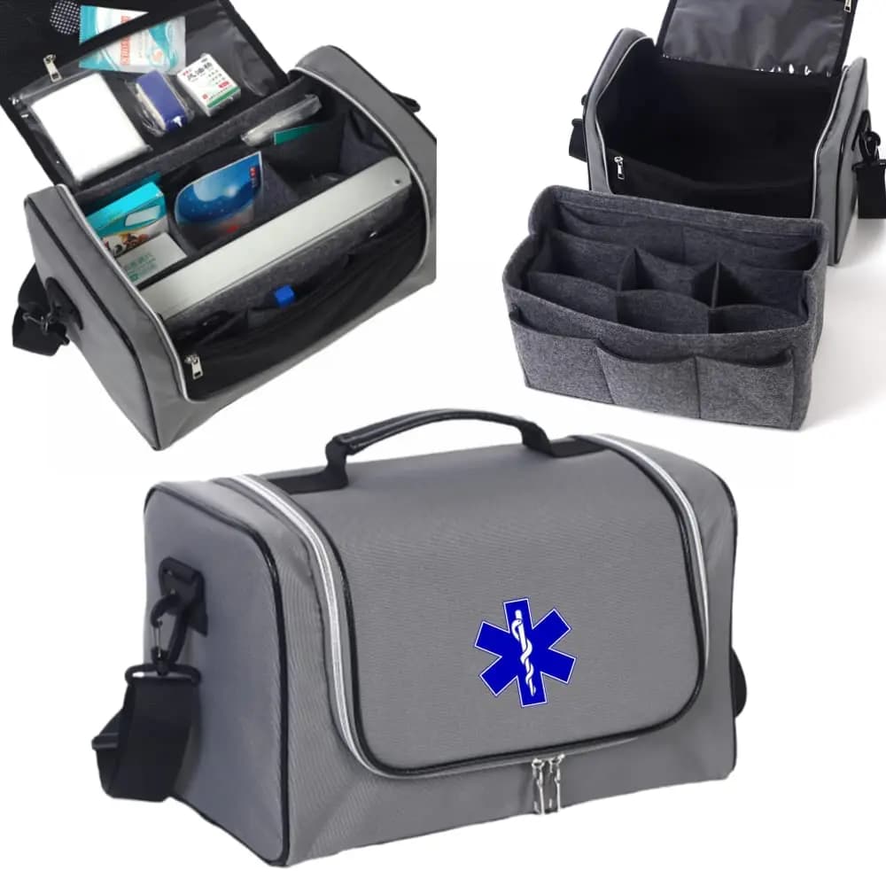 Set da 2 pezzi borsa per Kit di pronto soccorso impermeabile, borsa medica da viaggio all'aperto, borsa per medicinali, borsa per infermiere, borsa per medico con tracolla