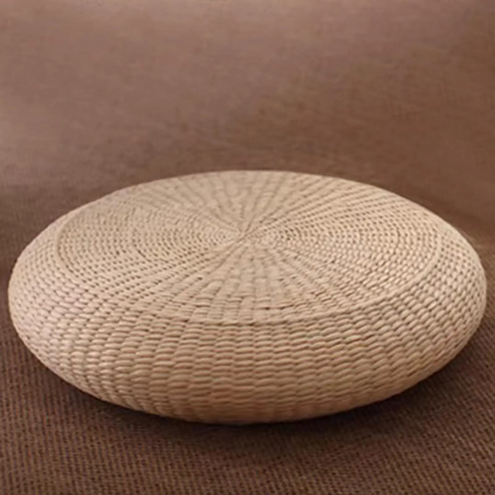 Cuscino da seduta Cuscino da meditazione in paglia Tappetino da yoga Comodo cuscino da pavimento in paglia intrecciata per la decorazione della fattoria del balcone dell'hotel