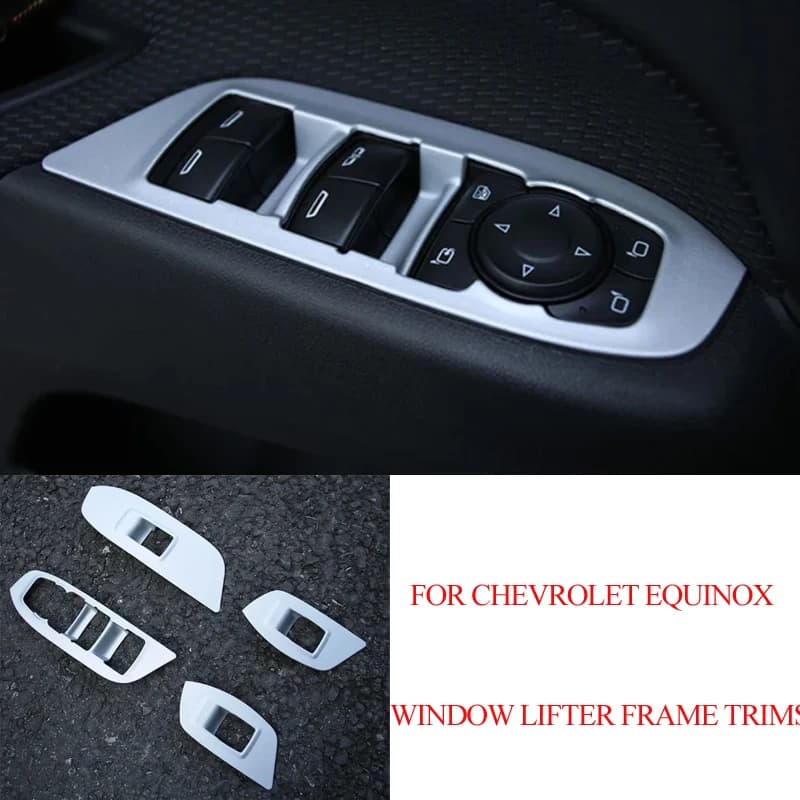 4pcs/set Car Window Lifter Frame Trims Accessories Parts For Chevrolet Equinox 2017 2018 2019 2020 2021