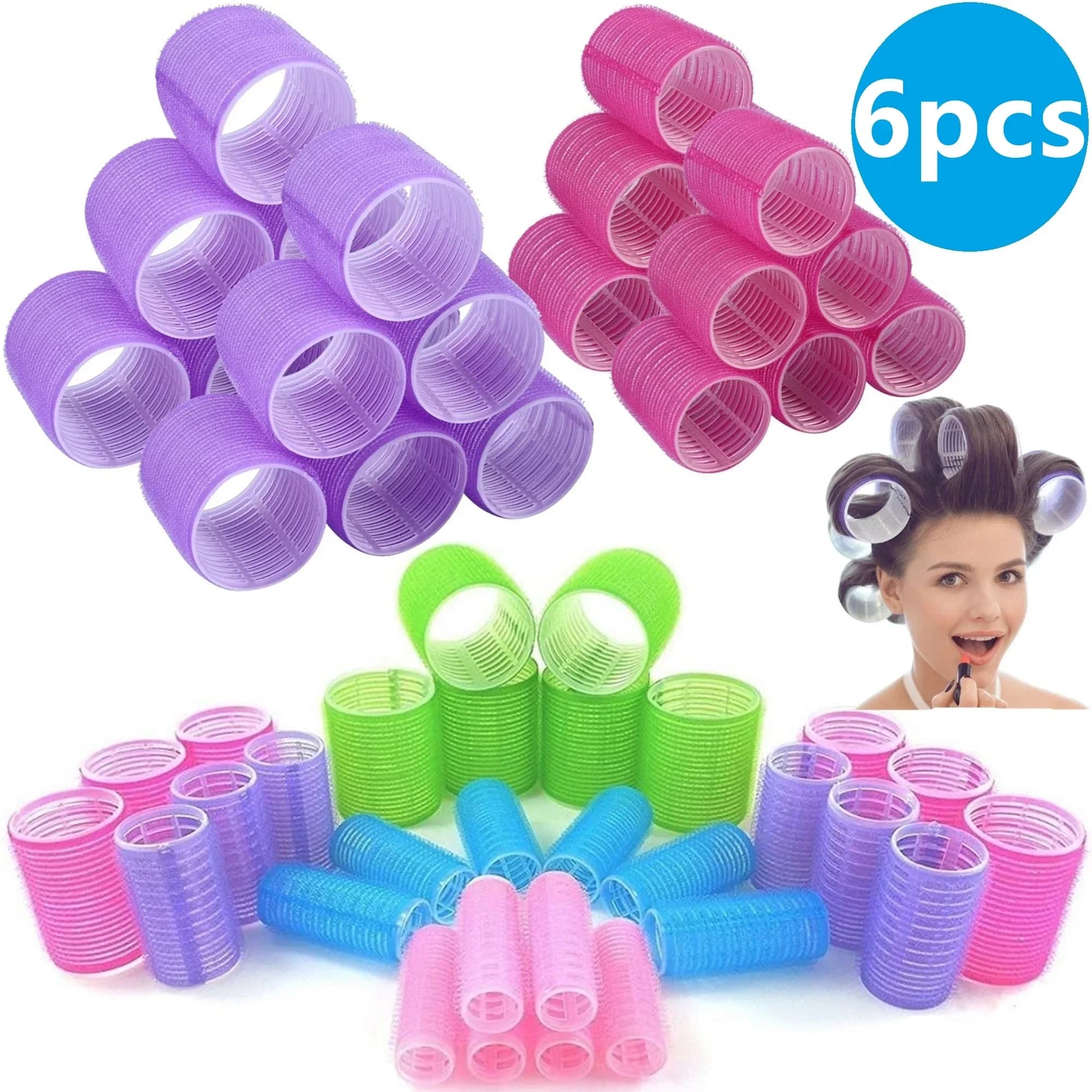 Set of hair rollers with self-supporting hook size Jumbo Bigoudis bigodino for hair without heat Salon bigodini for hairdressers foam roller Cabello