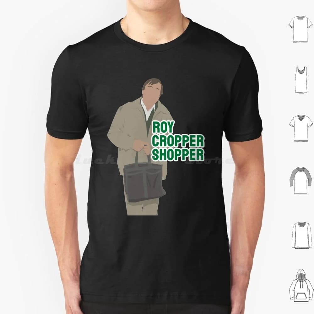 Roy Cropper Shopper T Shirt Big Size 100% Cotone Street Tv Sapone Itv Uk Street Cultura pop Commedia iconica Campo Sapone Opera Uk Tv