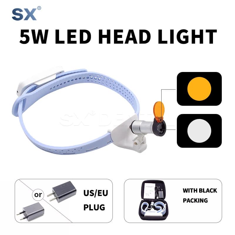 Lampada frontale da laboratorio odontoiatrico 5W LED senza fili super luminoso leggero LED ad alta luminosità strumenti chirurgici per odontoiatria fari medici
