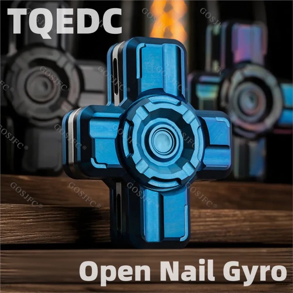 TQEDC 2.0 Fidget Spinner fai da te rotazione meccanica metallo EDC chiodo aperto Gyro Fidget giocattoli per adulti