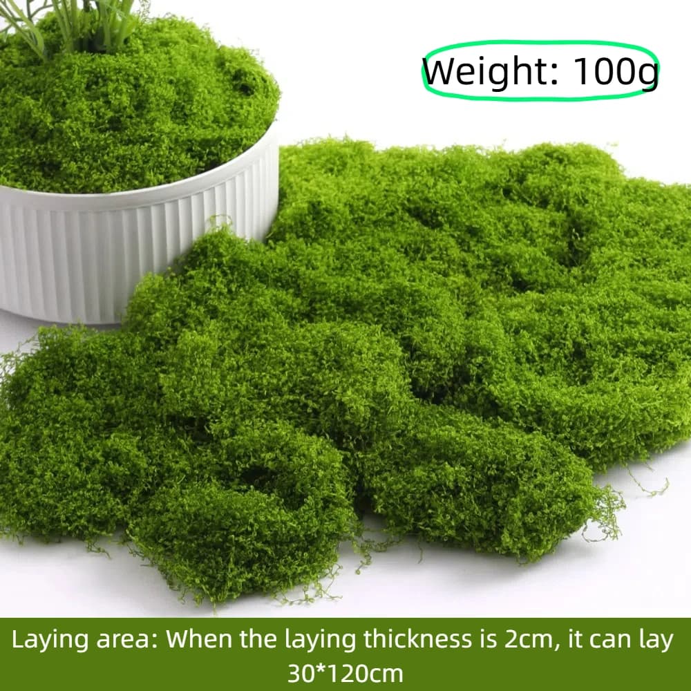 100G Artificial Green Musk, Musk for Mini Landscapes, Miniature Scenery Musk, Fai-da-te Crafts Musk, Terrari Musk, Stabilized Vegetal Musk, Garden Decoration