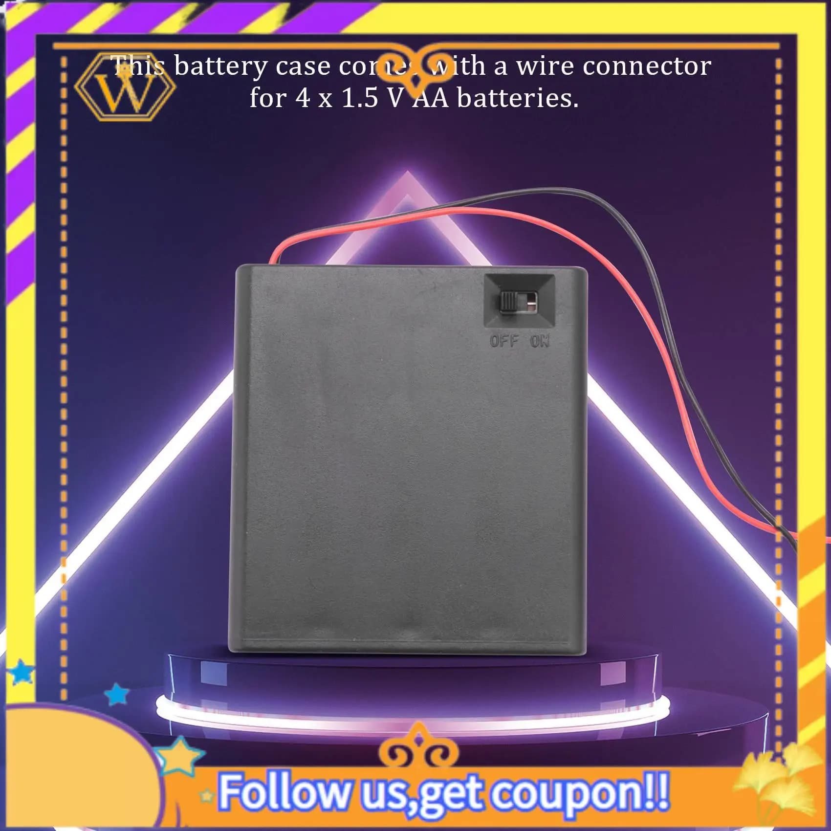 Ultimo interruttore ON/OFF da 5,5" con scatola portabatterie per 4 batterie AA da 1,5 V