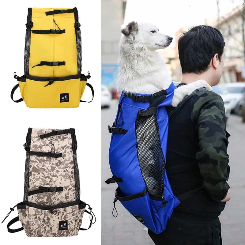 2026 Travel Riding Driving Pet Carrier Backpack Carring Supplies for Medium Large Dogs Camouflage Big Dog Bags Labrador Corgi