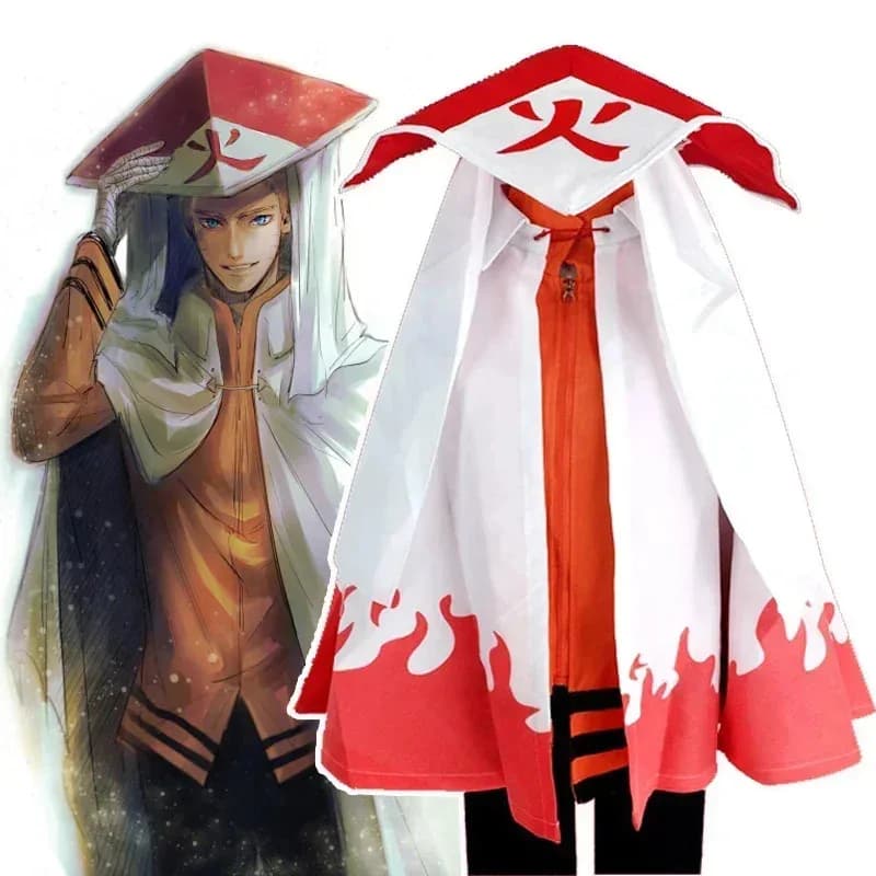 Anime Boruto Il Film Shippuden Cosplay Uzumaki Settimo Hokage Felpe con cappuccio Cappotto Giacca Costume Felpa uniforme