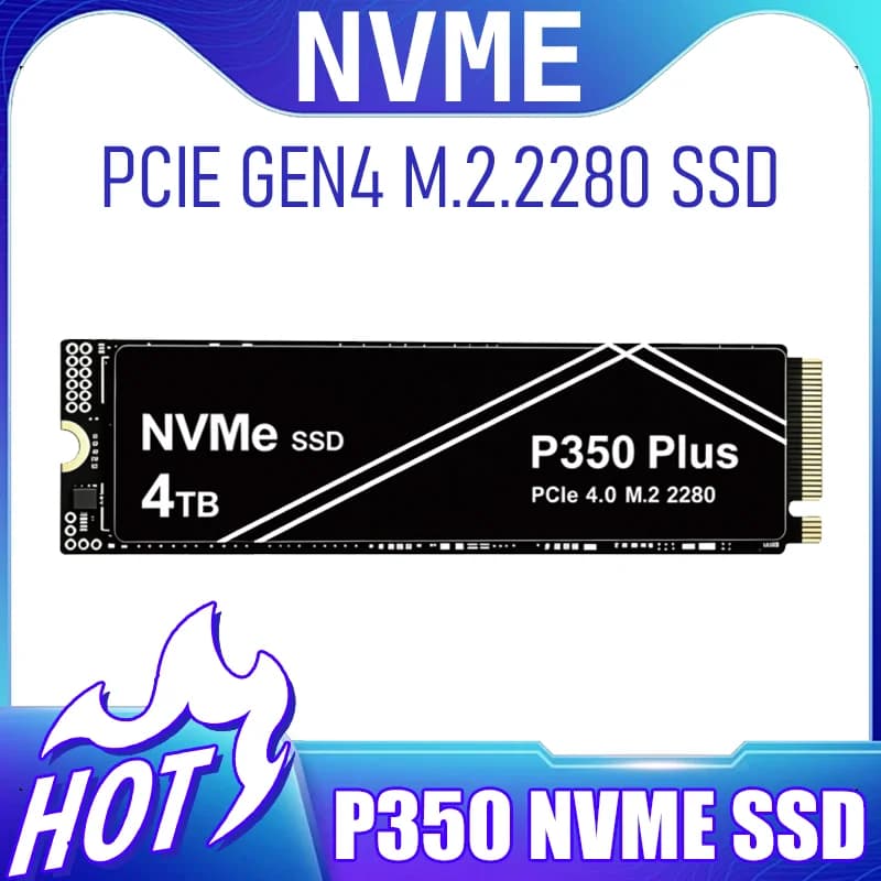 2026 New P350 PLUS M.2 2280 NVMe SSD 1TB 2TB 4TB PCIe 4.0 Gen4 Internal Solid State Drive for Gaming PC, Laptop, PS5