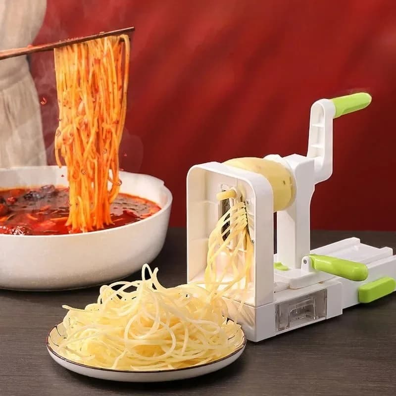 Spiralalizzatore di verdure in acciaio inossidabile per patate, affettatrice multifunzionale per insalate di verdure, grattugie per frutta