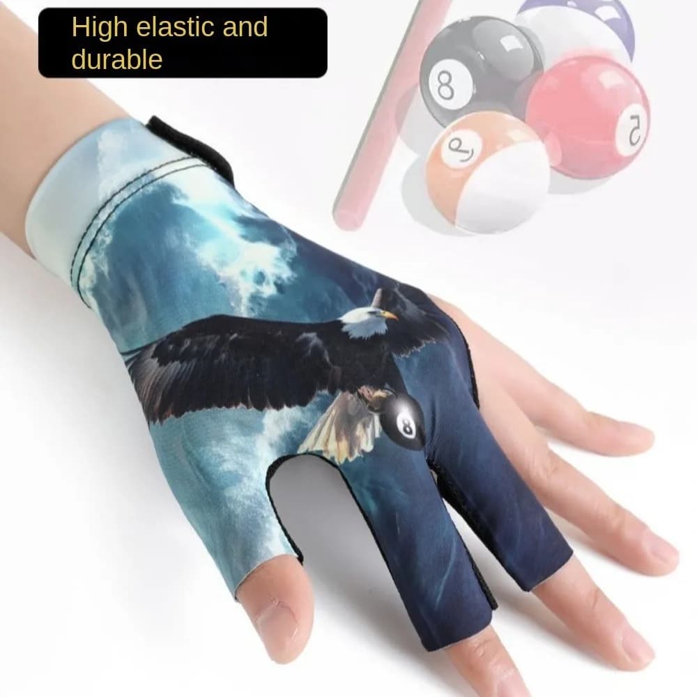 Nuovo guanto da biliardo per mano sinistra elastico traspirante guanto a tre dita antiscivolo guanti da biliardo da biliardo accessori per il fitness