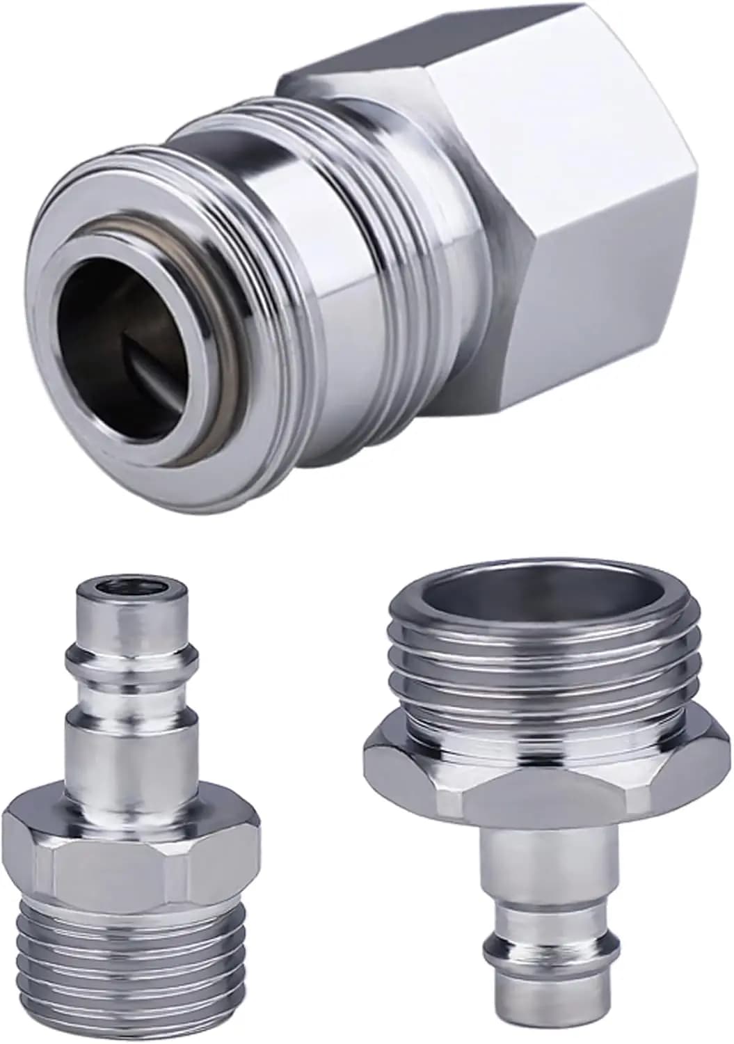 Connettore Rapido Esterno per Camper con Adattatori da 1/2" per Doccia e 3/4" per Giardino per Facili Connessioni Idriche