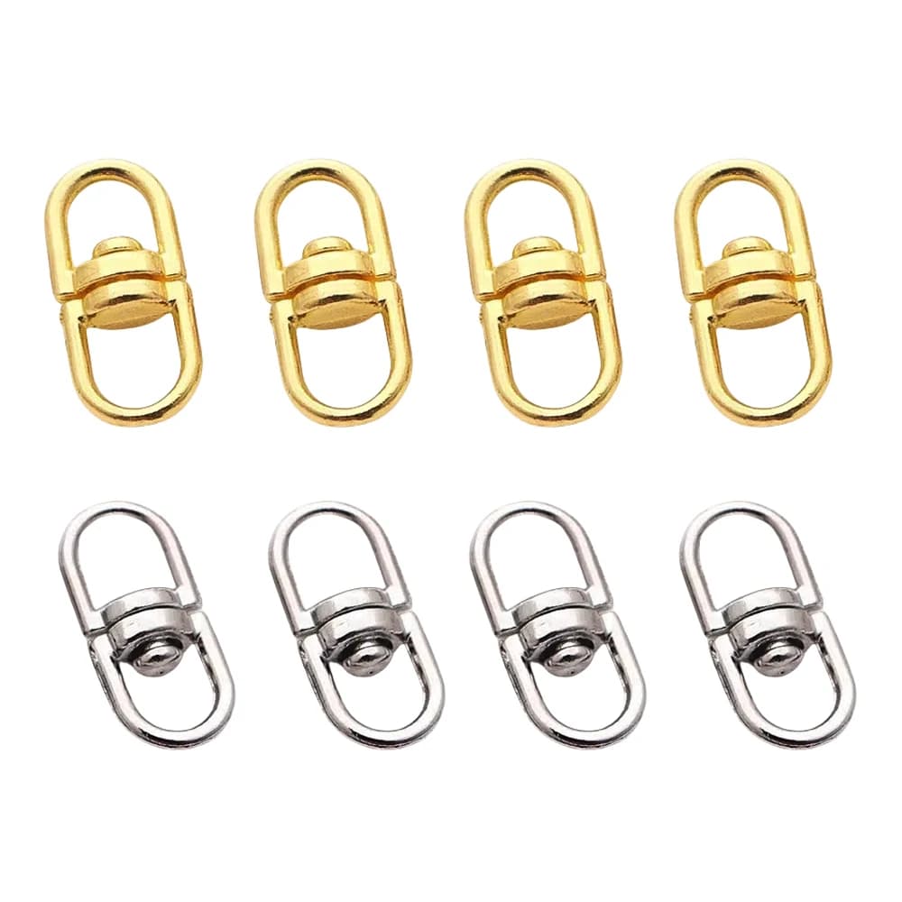 5 pcs stainless steel swivel closures ring key rings connectors for diy bag phone chain ornament jewelry creation