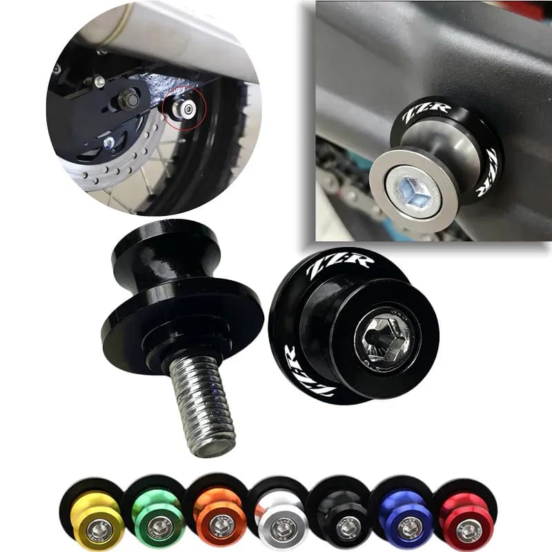 For KAWASAKI ZZR600 ZZR1200 ZZR1400 ZZR600 ZZR1200 ZZR1400 CNC Aluminum Motorcycle Swingarm Spool Slider Stand Screws 10MM