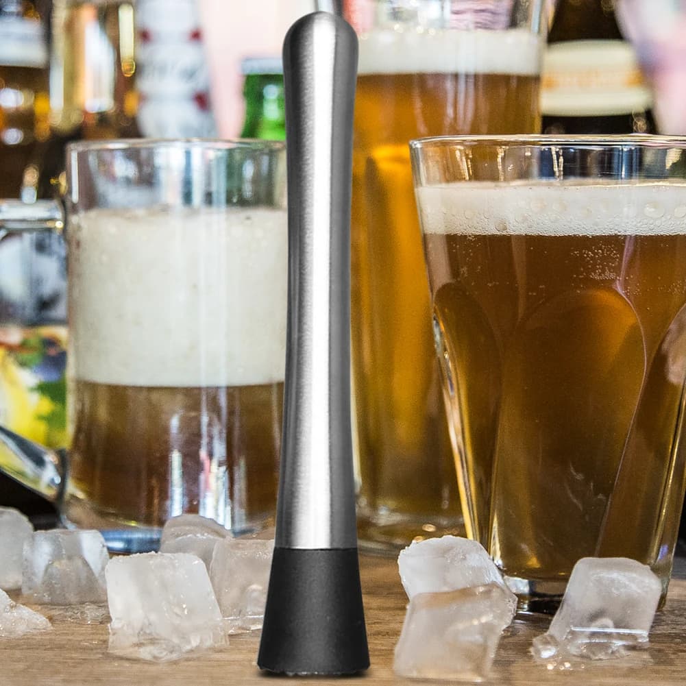 Bastoncino per Mescolare il Vino in Acciaio Inox, Frullino per Cocktail, Agitatore, Tritaghiaccio con Impugnatura Comoda, Accessorio da Bar