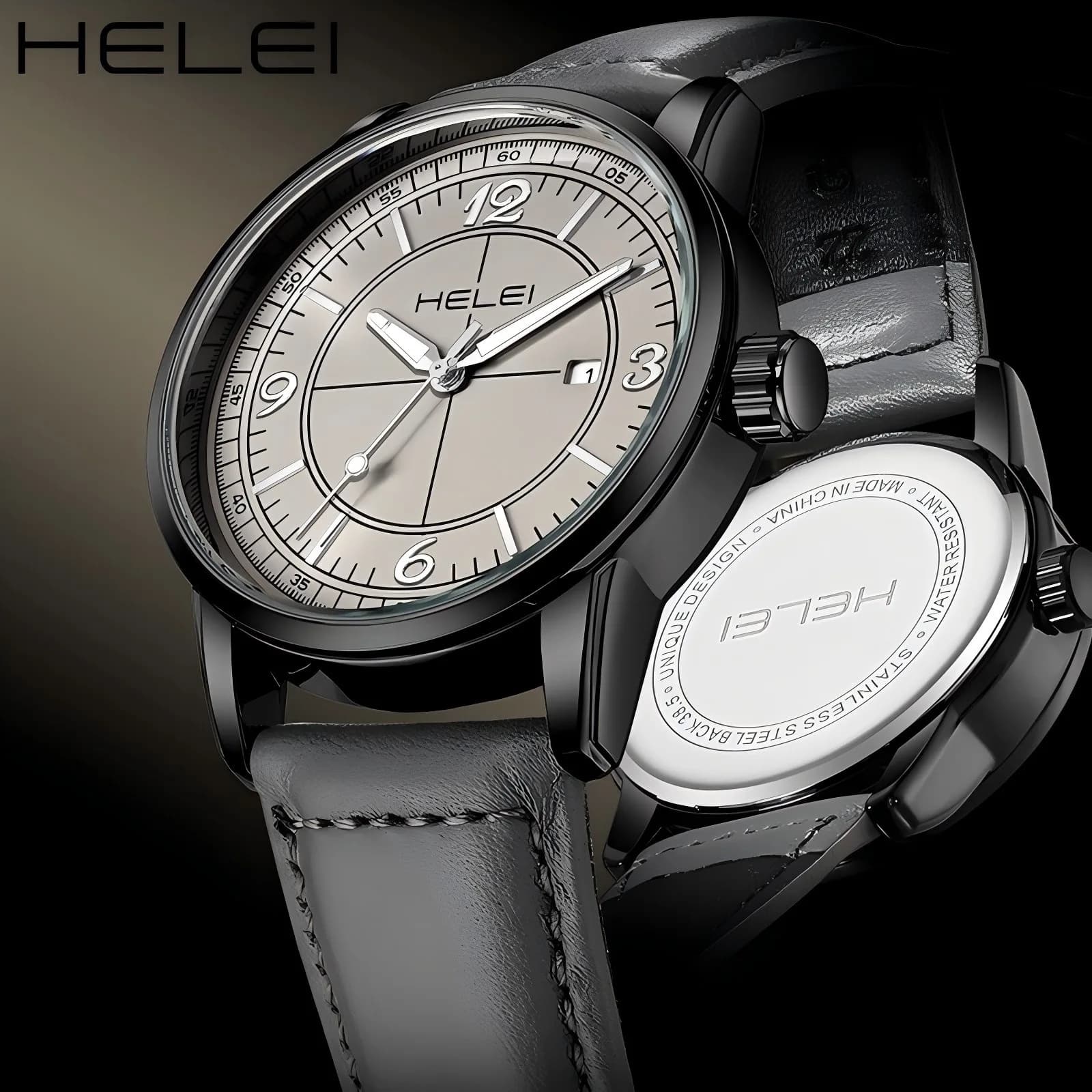 HELEI* genuine watch male classic simple foreign trade men's waterproof fashion quartz watch