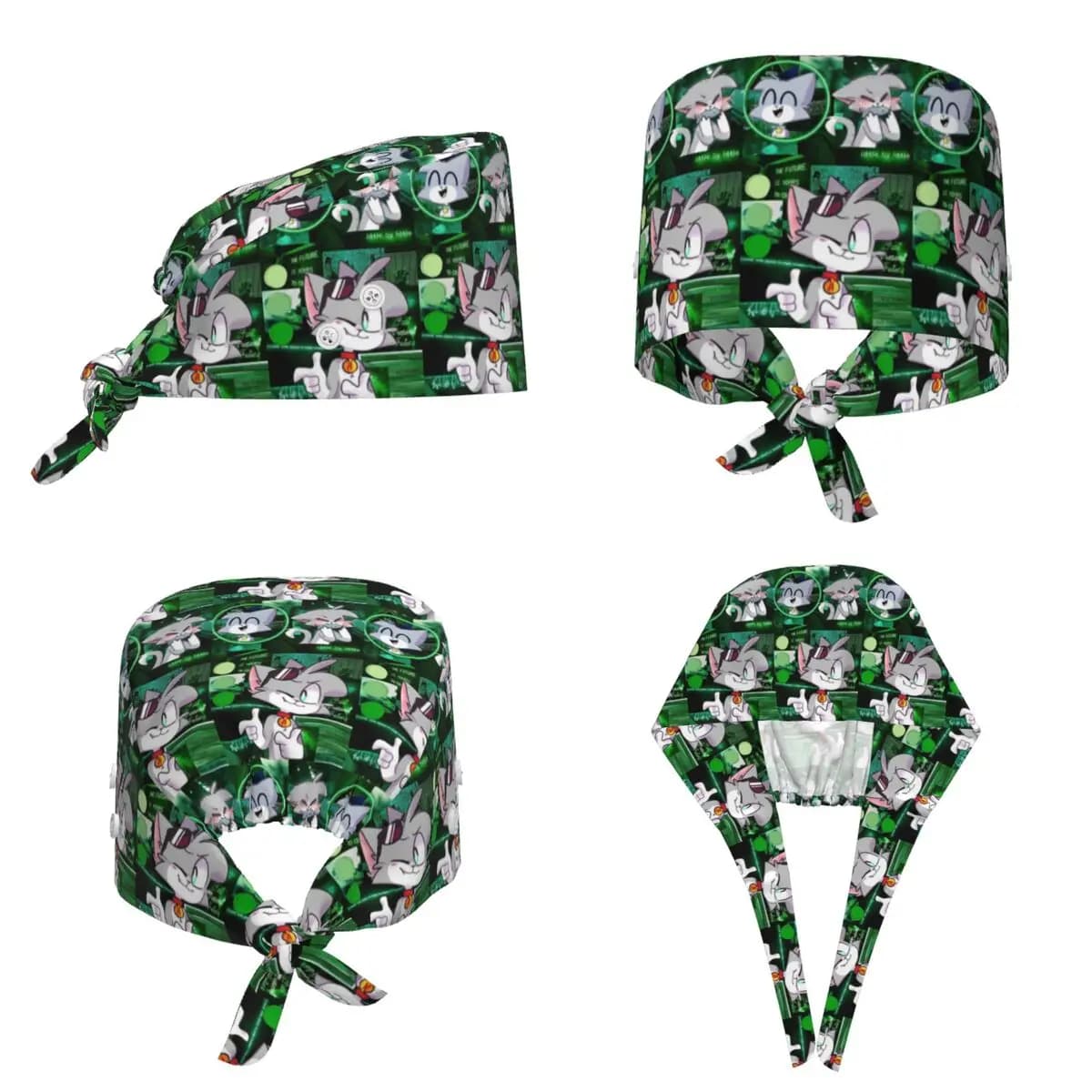 Cartoon Popular Funny Acenix Scrub Hat Doctor Working Surgical Cap Men Women Adjustable Nursing Caps for Dentist