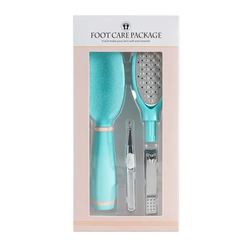 Foot Board Set Stainless Steel Foot Plate File Golden Steel Sand Household Foot Grinder Dead Skin Removal Tools 4pc/Set