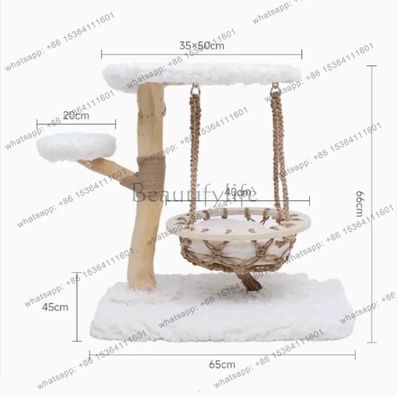 Nordic Originality Swing for Cats Designers Modern Sisal Rope Houses Post Cat Climbing Wall Pet Products Columpio Para Gatos FYC
