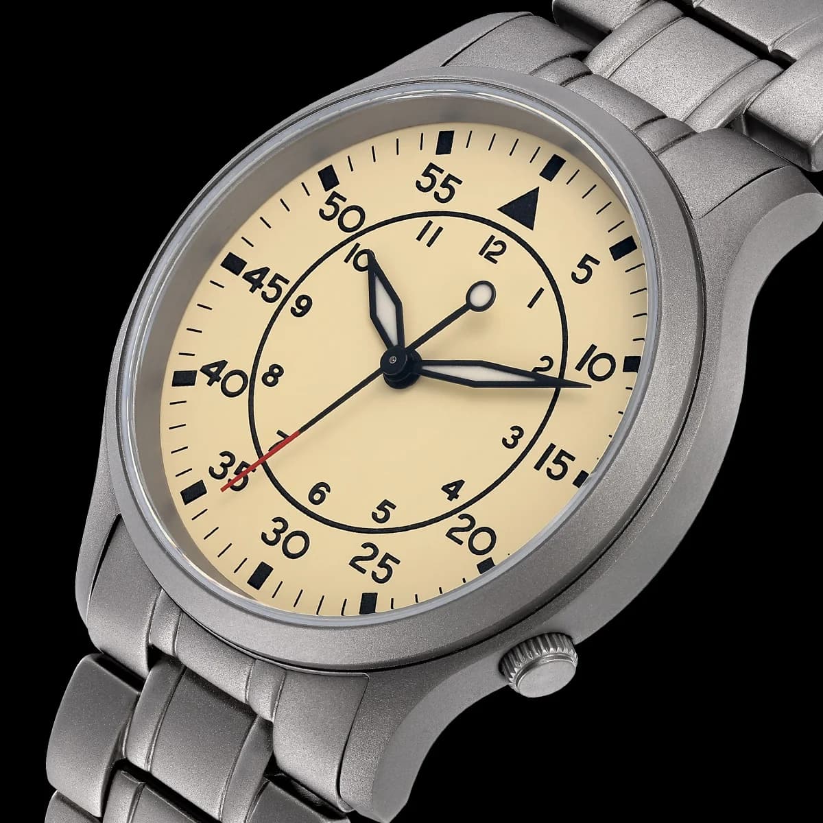 BERNY Orologio da polso da uomo in titanio AR Cappotto Zaffiro Orologio da polso alla moda Luminoso VH31 Orologio al quarzo ultrasottile Impermeabile 5ATM Orologi