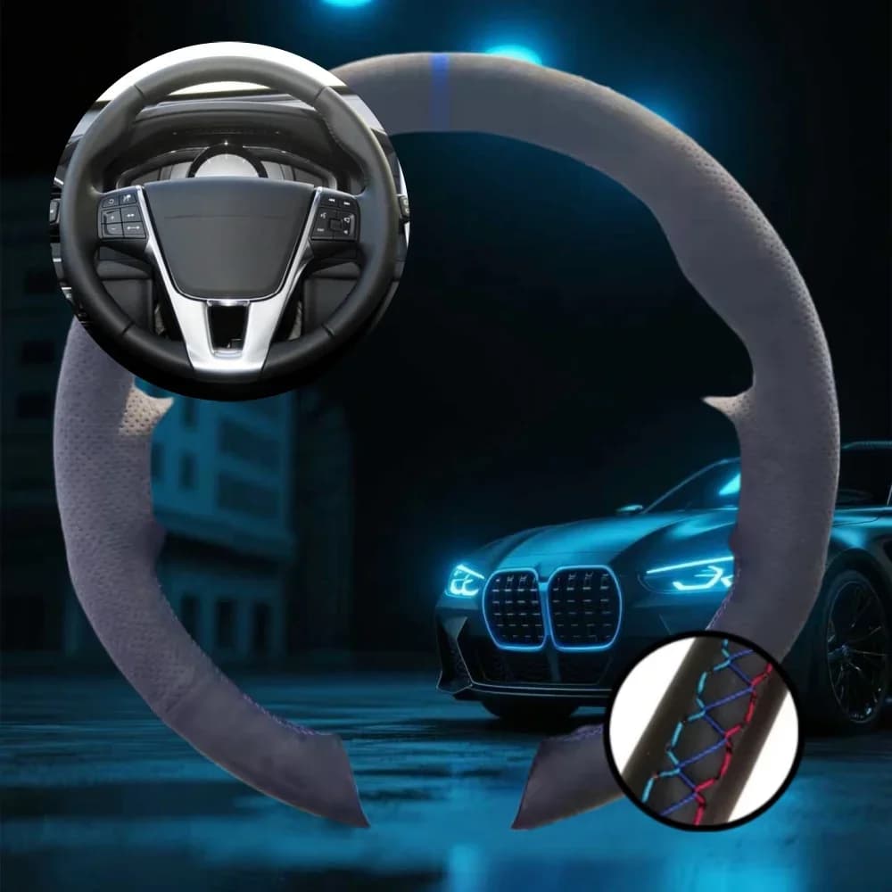 Copertura intrecciata per volante auto personalizzata per Volvo V40 2014 XC60 S60 LV60 S80L Accessori auto Avvolgimento sterzo cucito a mano