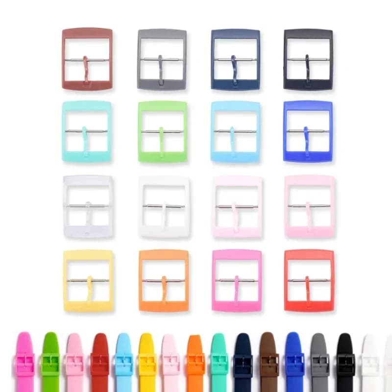 16mm 19mm 20mm fibbie in plastica per chiusura a scatto cinturino colorato fibbia ad ardiglione donna uomo orologi accessori per cinturino in Silicone