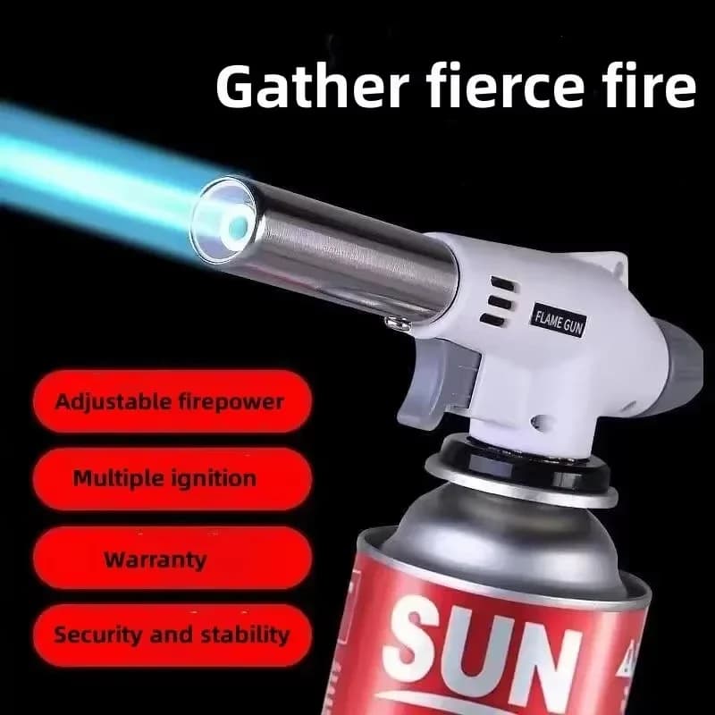 Bruciatore a gas butano per esterni, fiamma per campeggio, barbecue, cucina, saldatura, riscaldatore, accendino, pistola a fiamma per cucinare