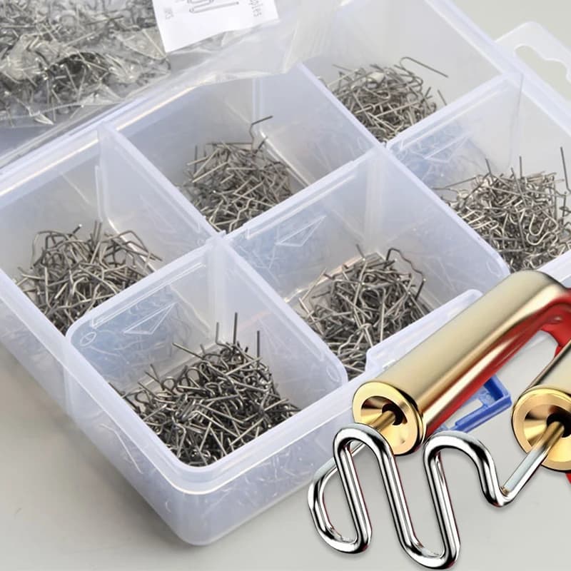 600pcs/box Plastic Welding Nail Hot Staples Welding Nail Pre Cut Wave Staples Bumper Repairs Auto Plastic Repair Accessories