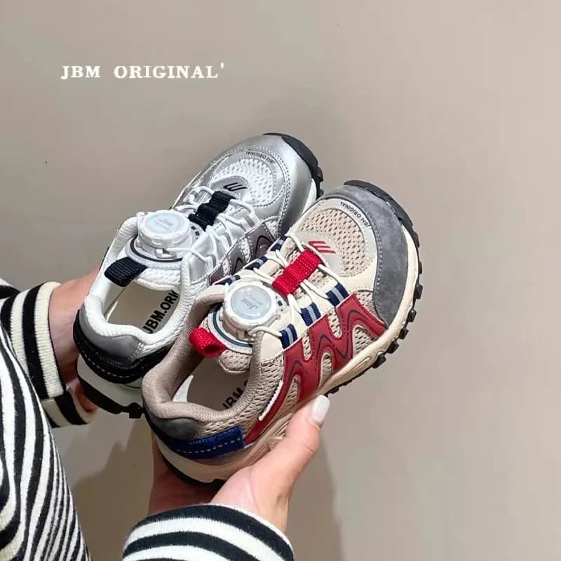Nuove Scarpe da Corsa Primavera 2026 con Suola Morbida e Fibbia Girevole, Scarpe Sportive Casual per Bambini e Bambine, Antiscivolo e Alla Moda