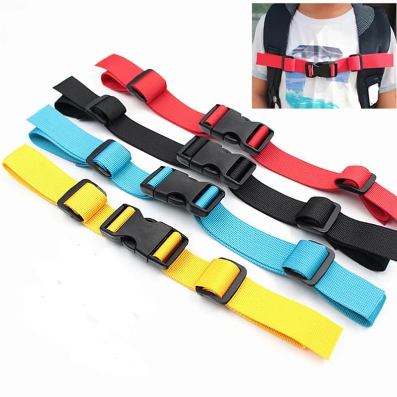 Tracolla regolabile per zaino da esterno per bambini Tracolla fissa Cintura antiscivolo Cintura pettorale durevole Accessori per borse