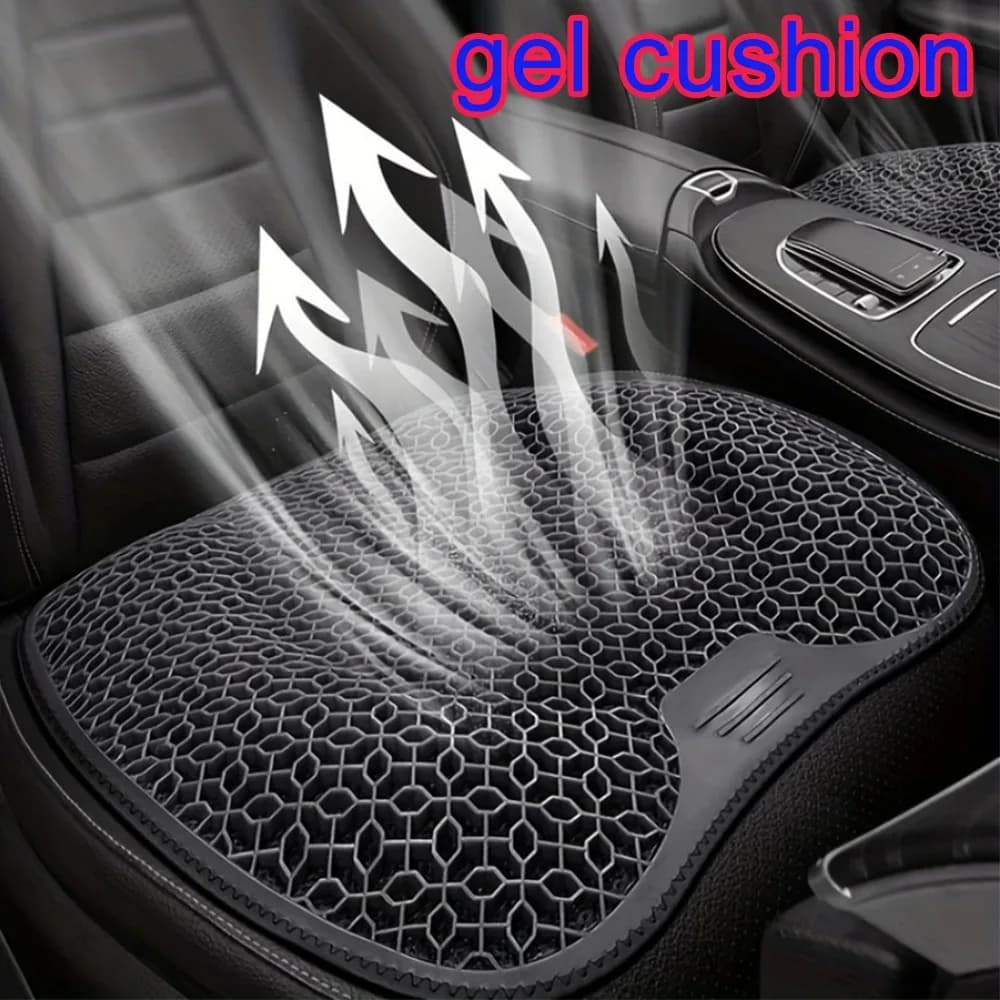 Cuscino in Gel a Nido d'Ape Estivo per Sedile Auto e Sedia da Ufficio, Supporto Lombare Ergonomico Traspirante per Guidatori e Ufficio