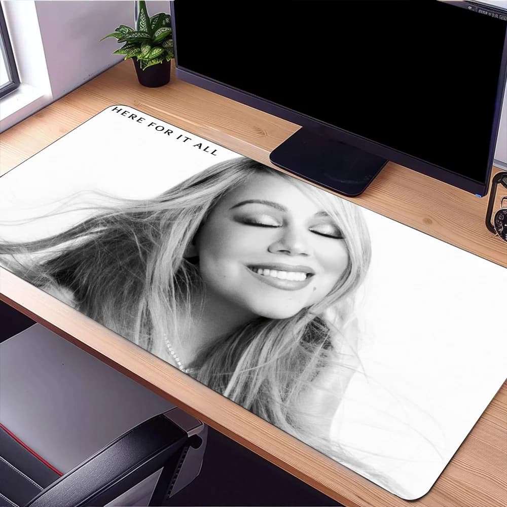Singer Mariah Carey For lt All Mouse Pad Large Desk Mat Keyboard Ergonomic Office Rubber PC Non-slip Anti-fray Home Custom